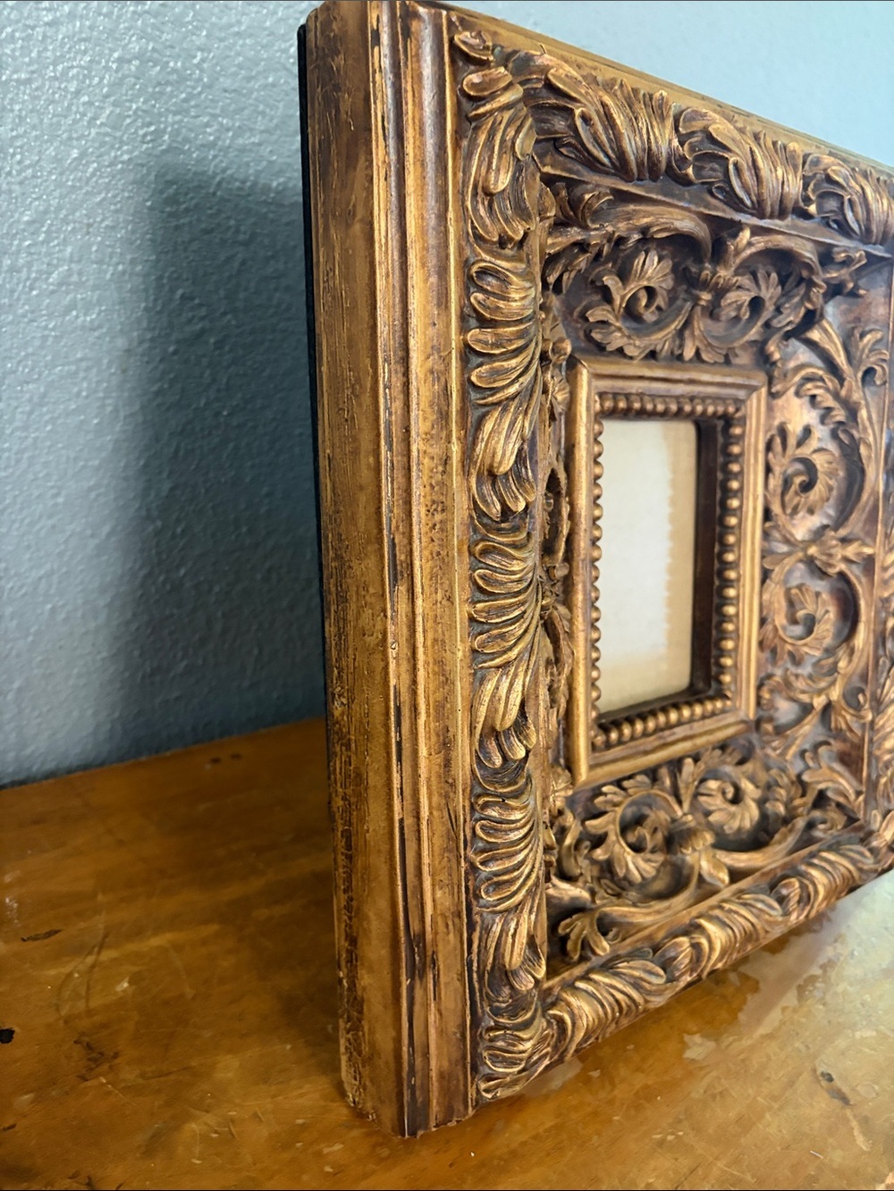 Vintage Victorian Ornate Gold Carved Picture Frame - Picture 2 of 8